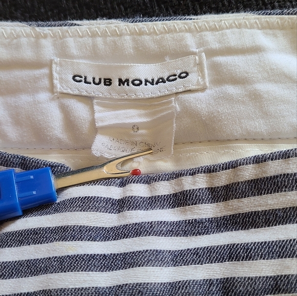 Club Monaco Sailor Stripe Scalloped Shorts - Picture 4 of 5